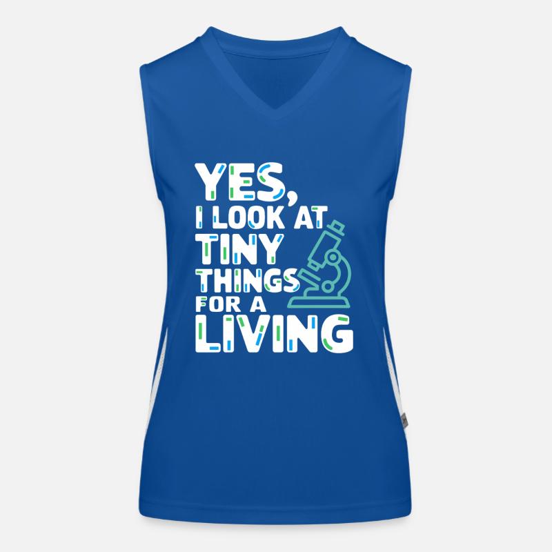 Microscope Enthusiast Lab Technician Science Funktionelles Kontrast-Tank Top für Frauen