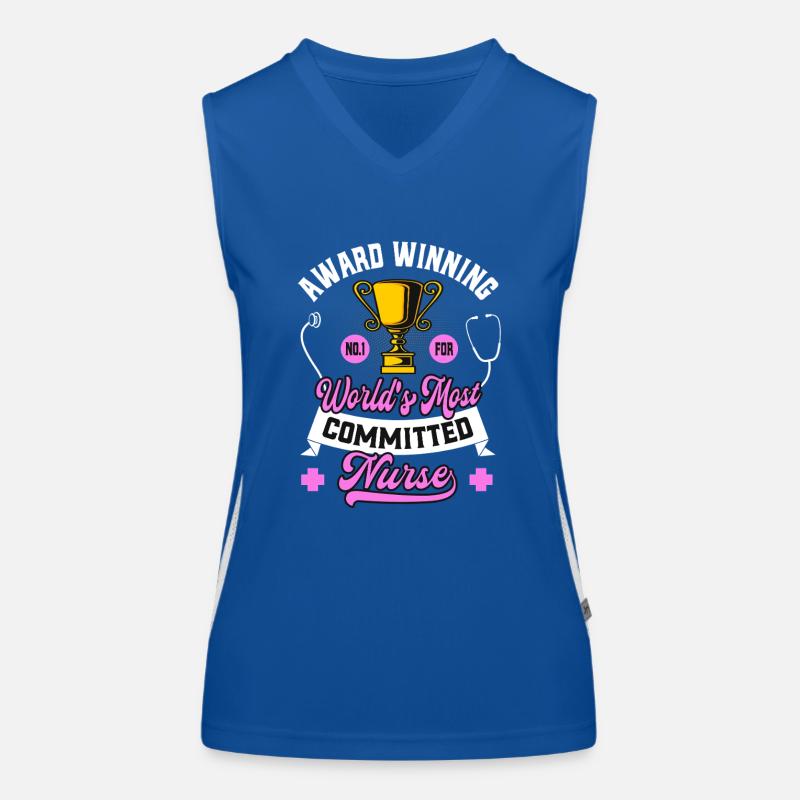 Infirmière dévouée drôle primée Débardeur respirant contrasté Femme