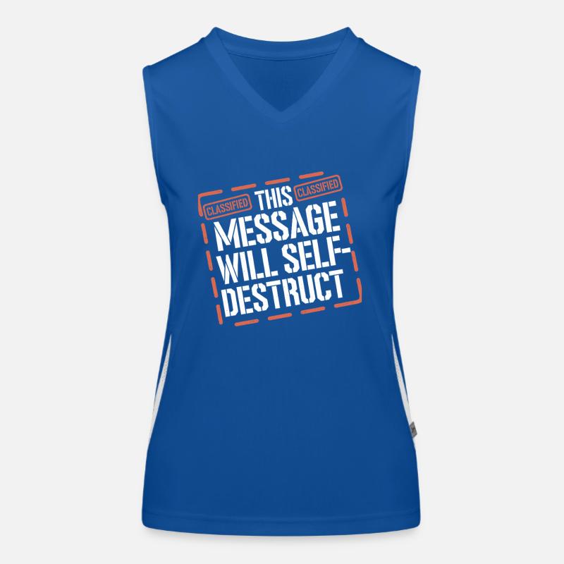 Rétro Cryptographie Espion Code Rôti Espionnage Débardeur respirant contrasté Femme