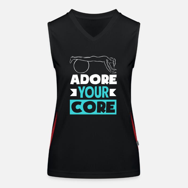 Pilates Adore Your Core Motivation Funktionelles Kontrast-Tank Top für Frauen