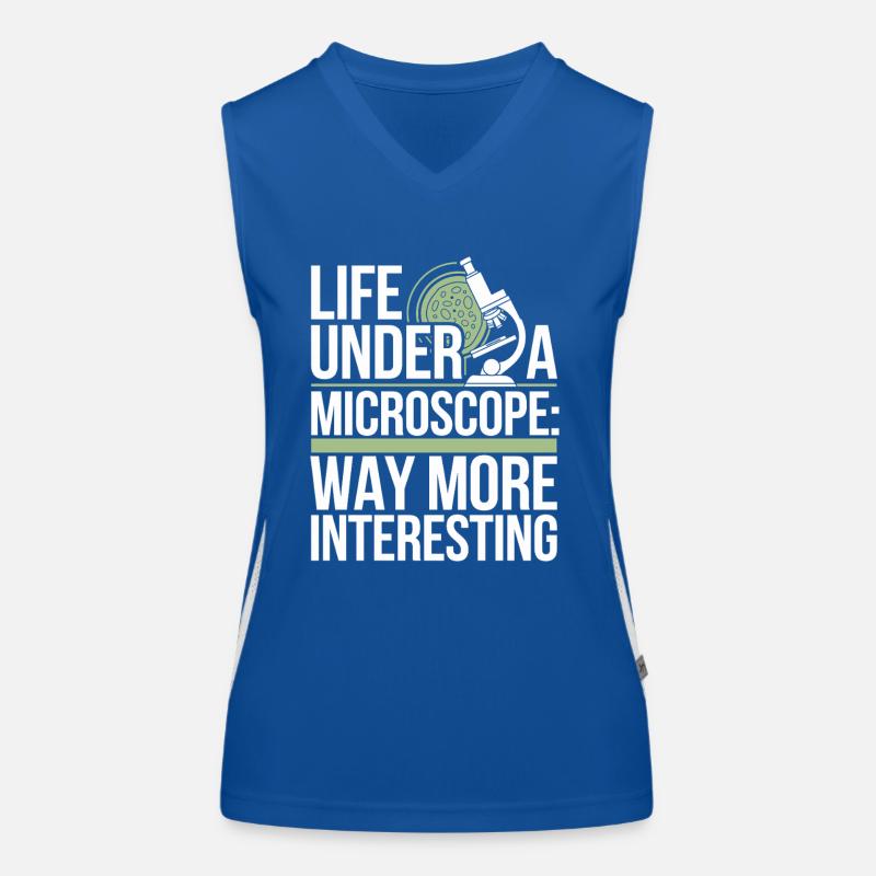 Microscope Enthusiast Lab Technician Science Women's Functional Contrast Tank Top
