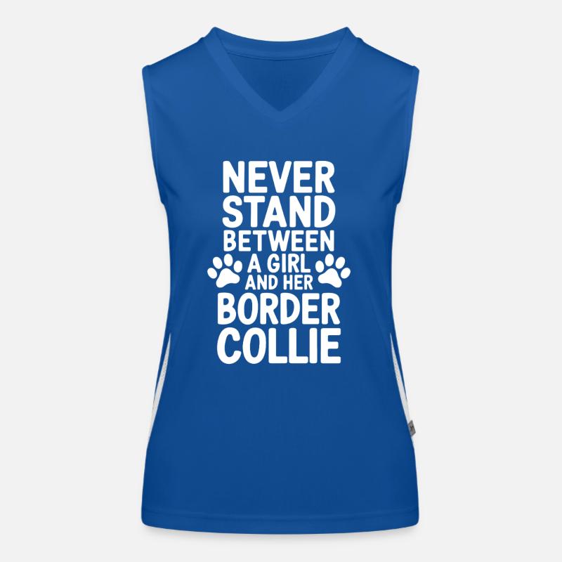 Border Collie Spruch Lustig Border Collie Geschenk Funktionelles Kontrast-Tank Top für Frauen