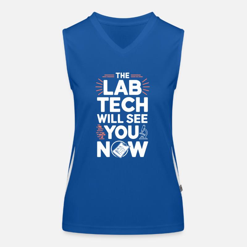 Passionné de microscope Technicien de laboratoire Science Débardeur respirant contrasté Femme