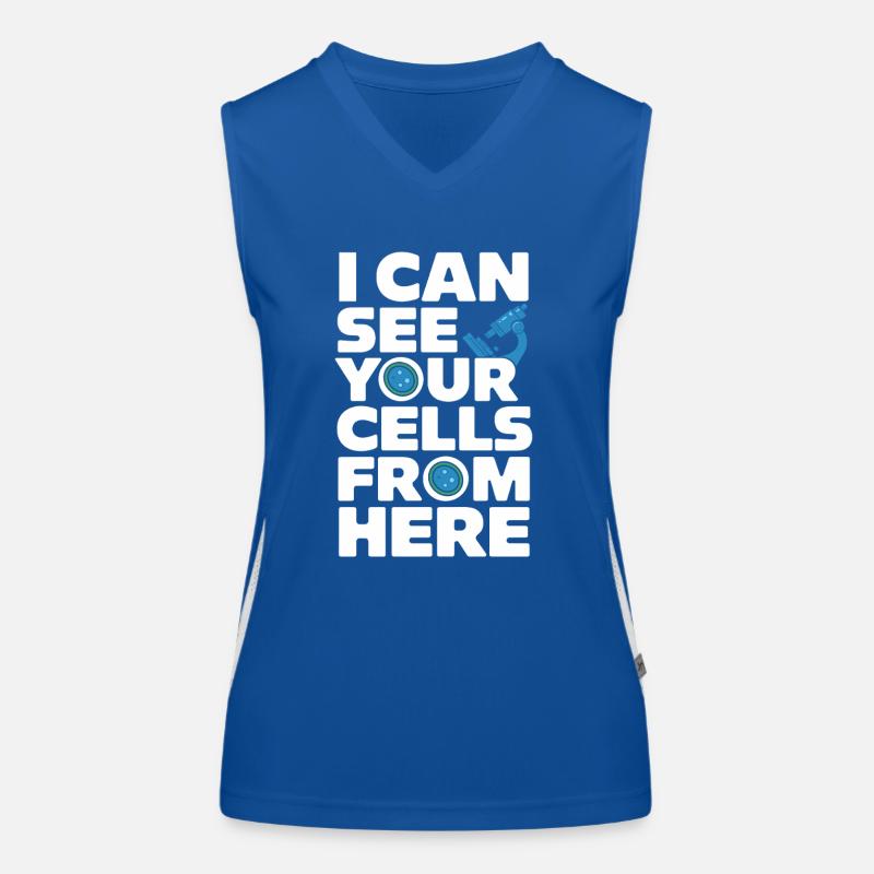 Passionné de microscope Technicien de laboratoire Science Débardeur respirant contrasté Femme