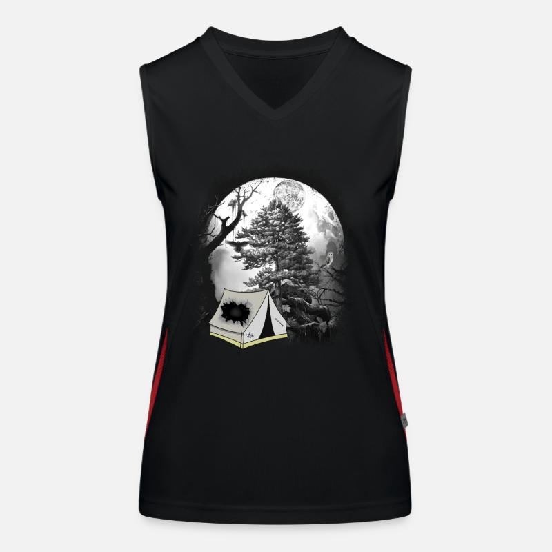 Tent Camping Forest Forest Creatures Camping Camping Women's Functional Contrast Tank Top