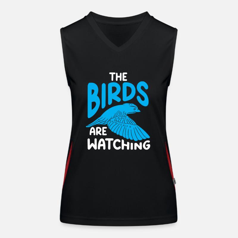 Bird Watching Cute Bird Lover Funktionelles Kontrast-Tank Top für Frauen