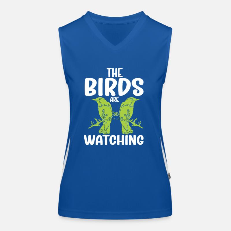 Bird Watching Cute Bird Lover Funktionelles Kontrast-Tank Top für Frauen