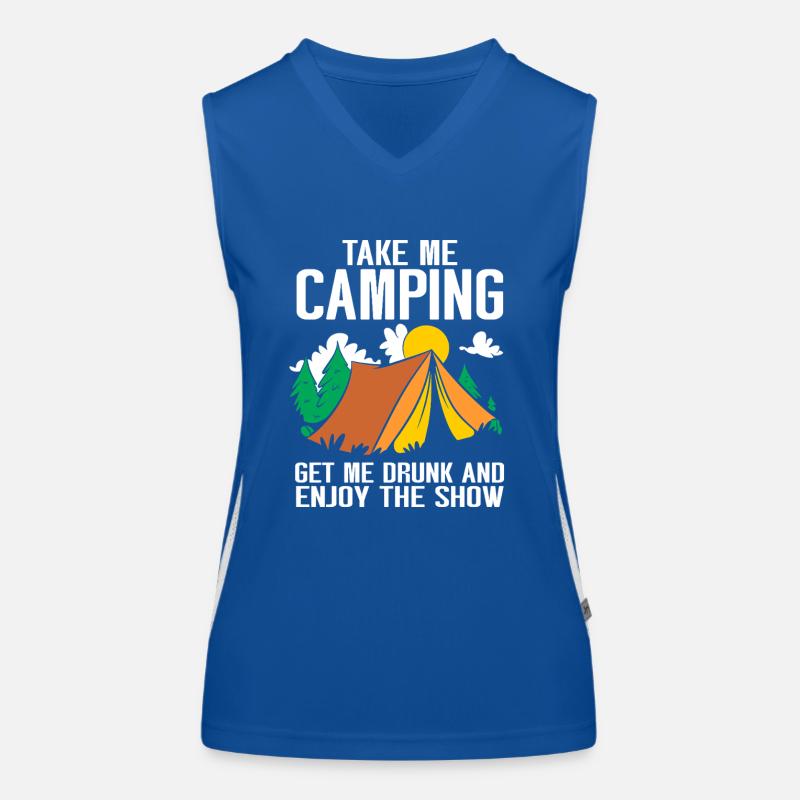 Camping Campfire Camper Funktionelles Kontrast-Tank Top für Frauen