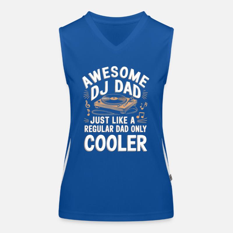 Super DJ Dad, Genau Wie Ein Normaler Vate Funktionelles Kontrast-Tank Top für Frauen