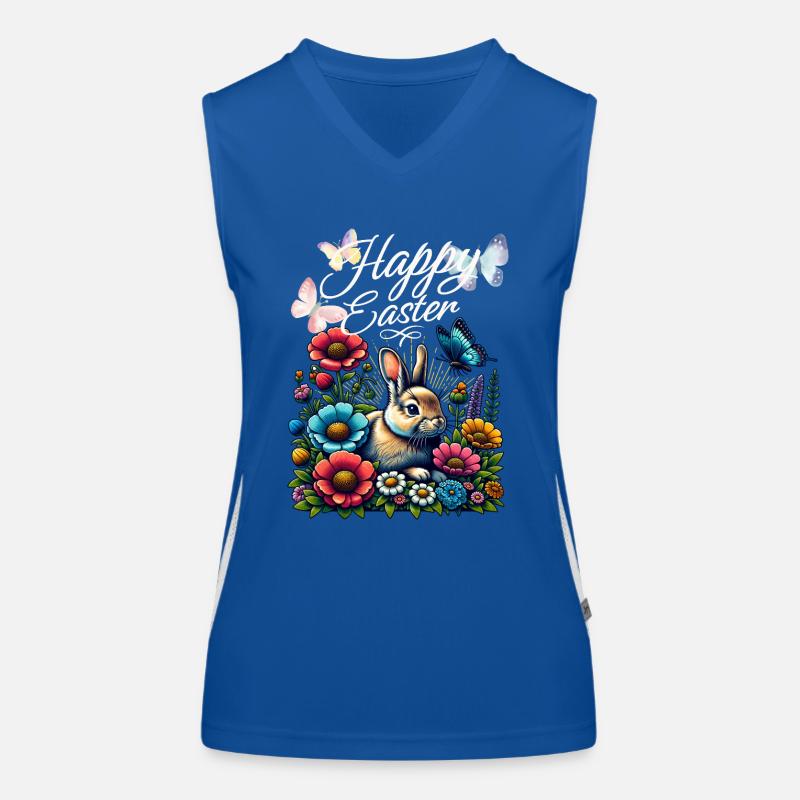 Happy Easter Happy Easter Easter Easter Bunny Women's Functional Contrast Tank Top