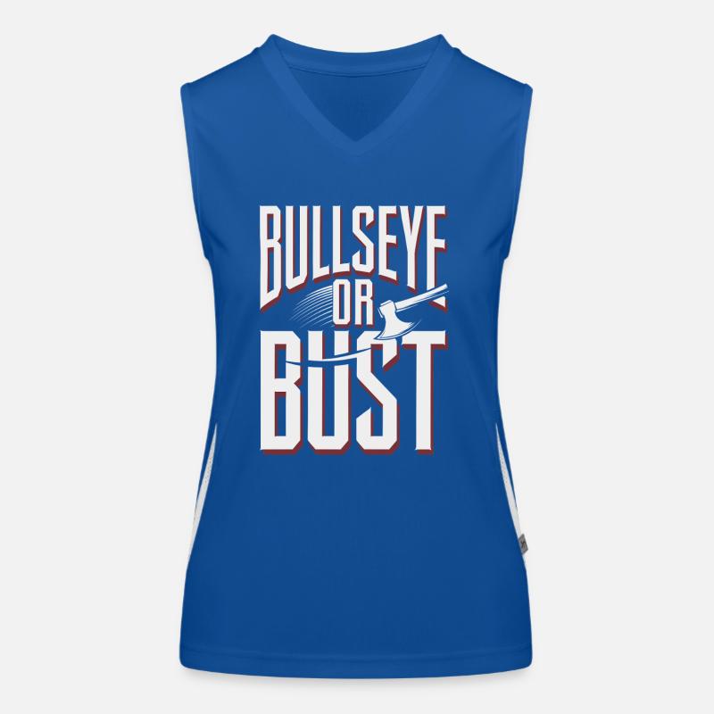 Axe Throwing Target Practice Lumberjack Sport Funktionelles Kontrast-Tank Top für Frauen