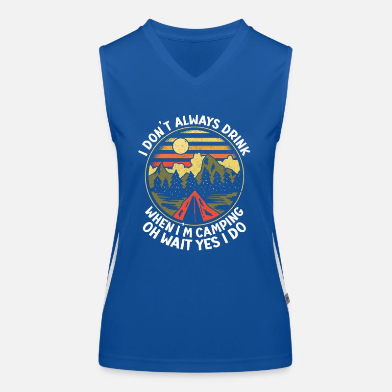 Camping Campfire Camper Funktionelles Kontrast-Tank Top für Frauen