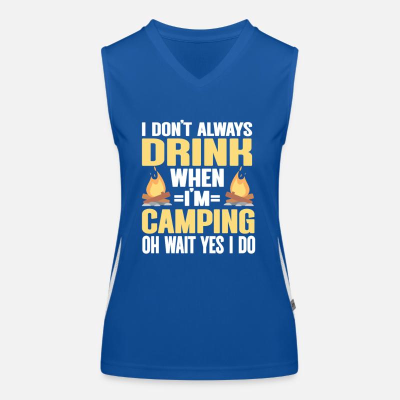 Camping Campfire Camper Funktionelles Kontrast-Tank Top für Frauen