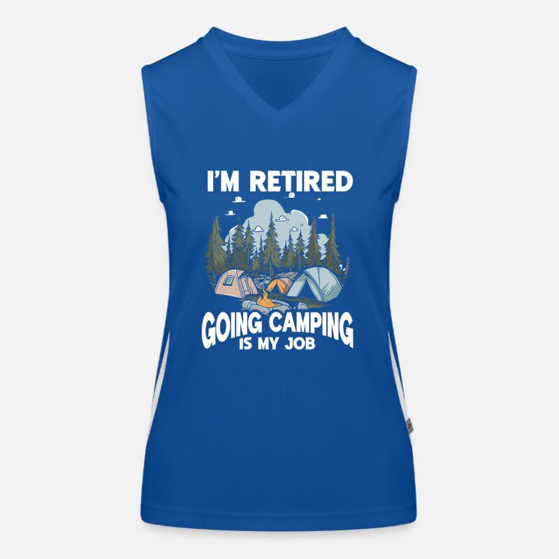 Camping Campfire Camper Funktionelles Kontrast-Tank Top für Frauen