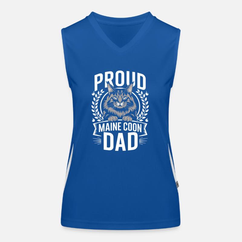 Fier Maine Coon Dad Cat Lover Design Débardeur respirant contrasté Femme