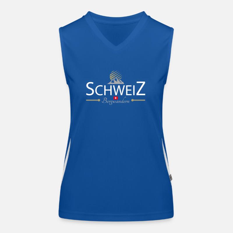 Schweiz Bergwandern Funktionelles Kontrast-Tank Top für Frauen