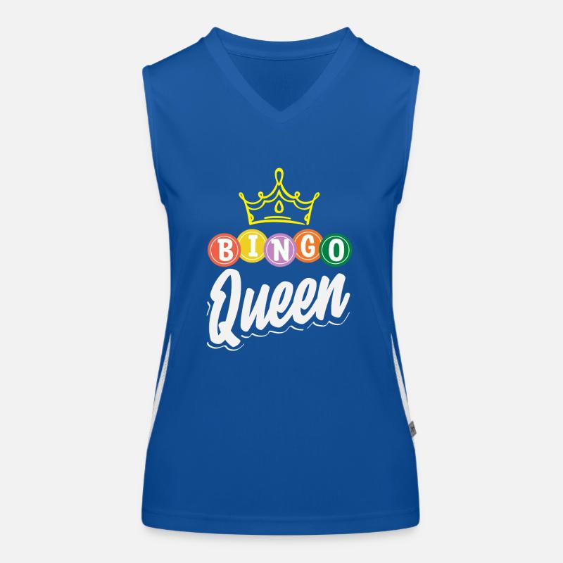 Bingo Queen Player Crown Women's Functional Contrast Tank Top
