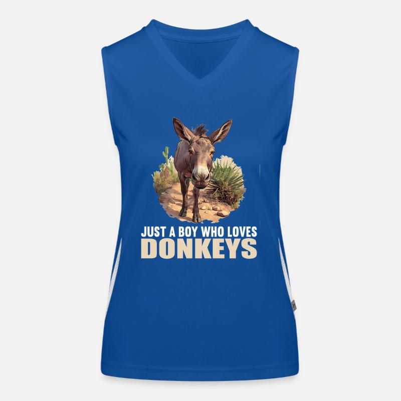 Donkey Esel Funktionelles Kontrast-Tank Top für Frauen
