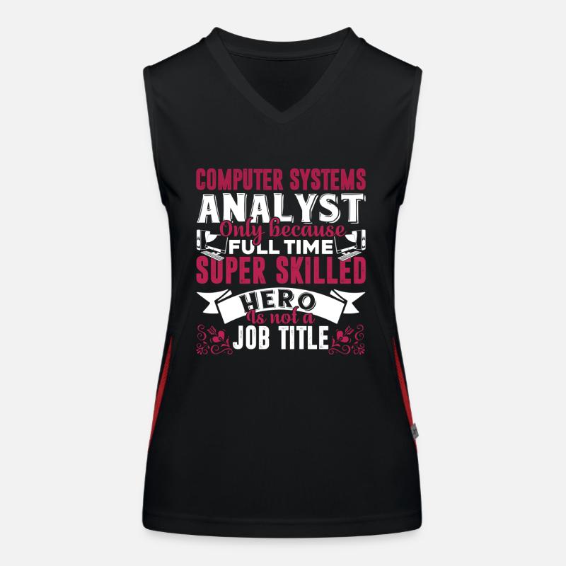 Computer Systems Analyst Job Title Women's Functional Contrast Tank Top