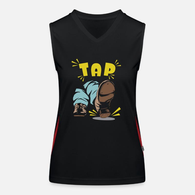 TAP Steps Rhythm Dynamics pour les amateurs de danse Débardeur respirant contrasté Femme