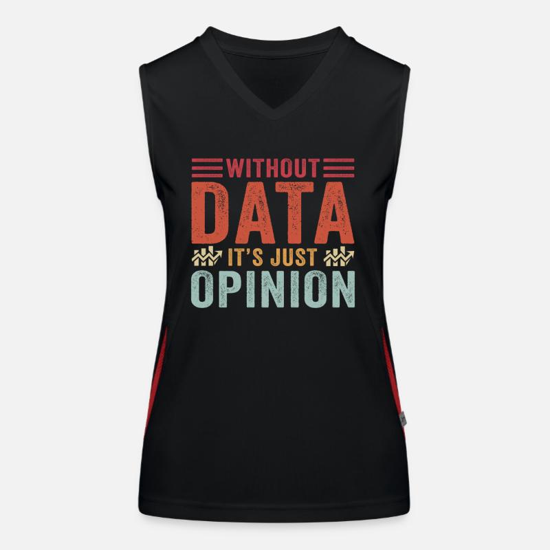 Funny Data Enthusiast Design Women's Functional Contrast Tank Top