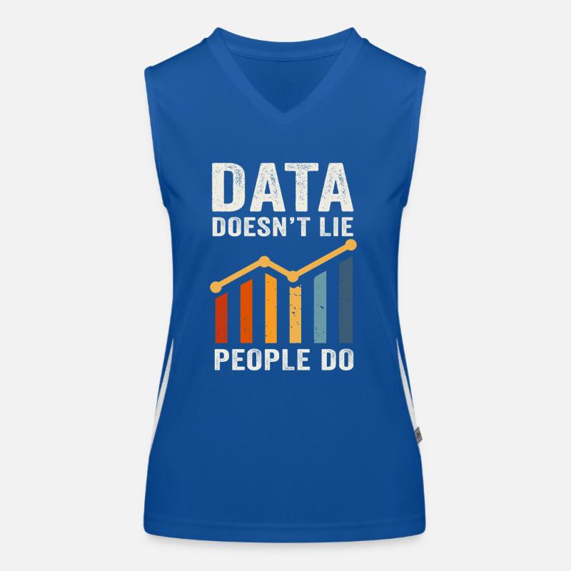 Daten lügen nicht, Menschen machen Datenanalysten Funktionelles Kontrast-Tank Top für Frauen