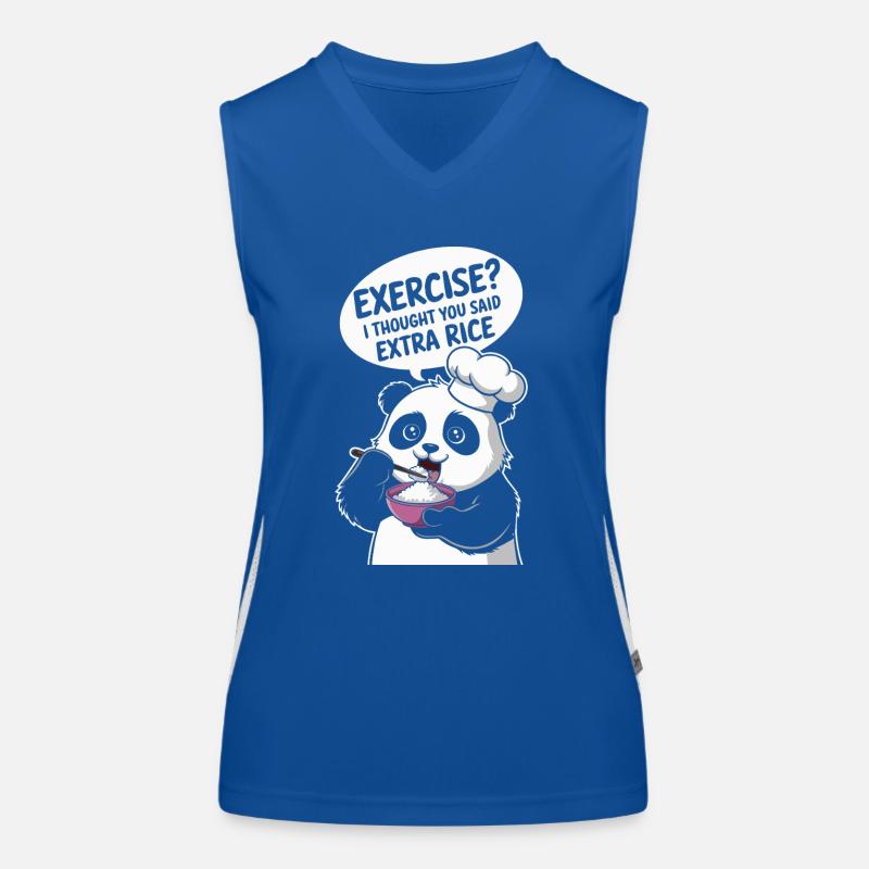 Panda Bear a dit Riz supplémentaire Débardeur respirant contrasté Femme