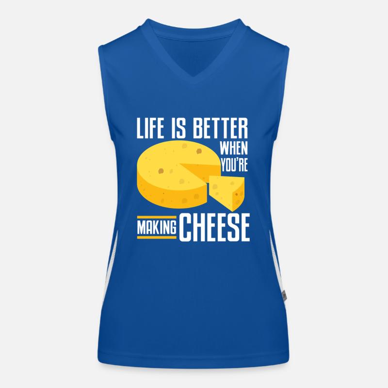 Cheese Making Cheese Lover Women's Functional Contrast Tank Top