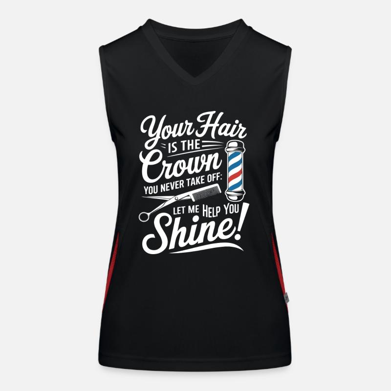 Dein Haar ist der Scheitel, den du nie abnimmst; Lass mich Funktionelles Kontrast-Tank Top für Frauen