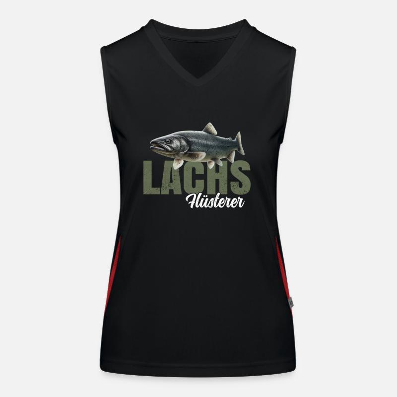 Lachs Flüsterer Funktionelles Kontrast-Tank Top für Frauen