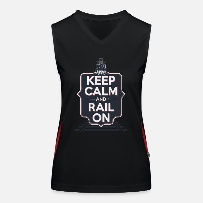 KEEP CALM AND RAIL ON Women's Functional Contrast Tank Top