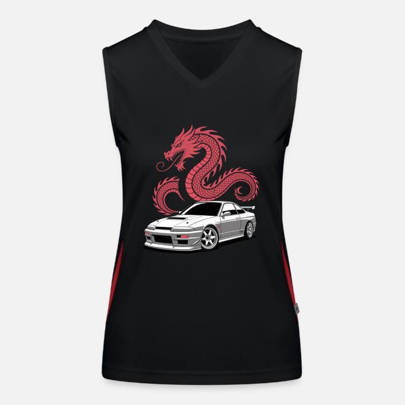 Drift automobile, course automobile, drift automobile Débardeur respirant contrasté Femme