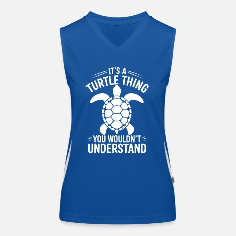 Turtle Saying Funny Turtles Gift Women's Functional Contrast Tank Top