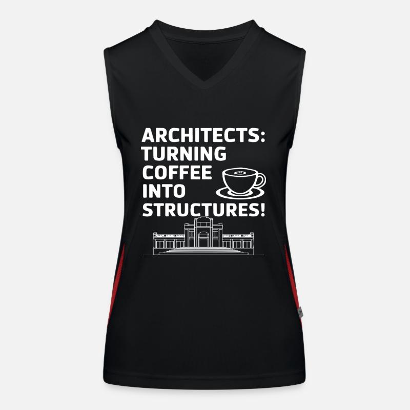 Architectes : le café en structures ! Débardeur respirant contrasté Femme