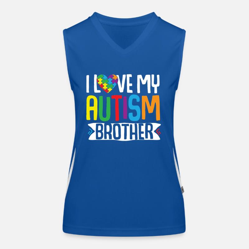 Autismus Bewusstsein Geschenk Schwester Bruder Funktionelles Kontrast-Tank Top für Frauen