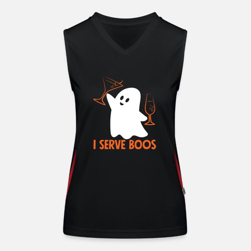 Ghost Bartender Serves Boos Women's Functional Contrast Tank Top