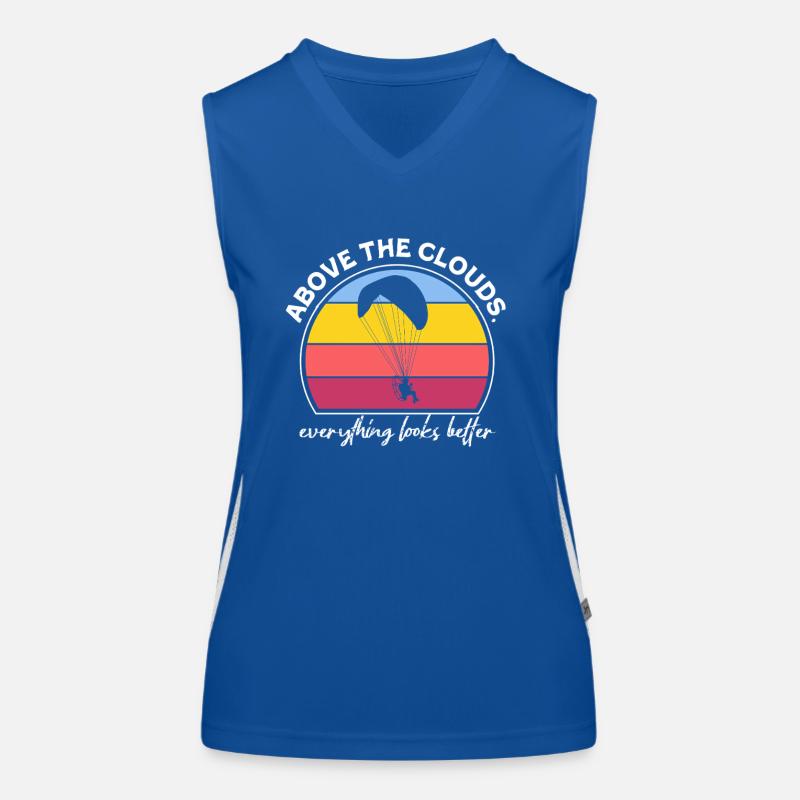 Above The Clouds Paramotor Enthusiast Women's Functional Contrast Tank Top