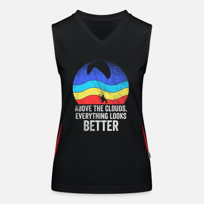 Above The Clouds Paramotor Enthusiast Women's Functional Contrast Tank Top