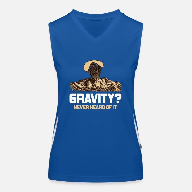 Hilarious Paramotor Gravity Meme Women's Functional Contrast Tank Top
