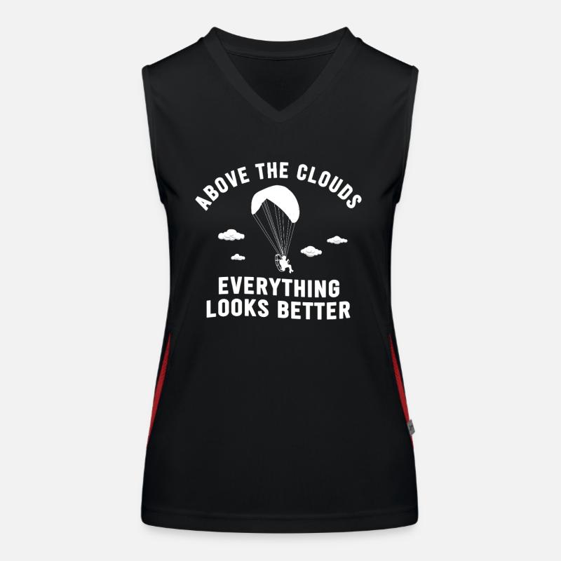 Above The Clouds Paramotor Enthusiast Women's Functional Contrast Tank Top
