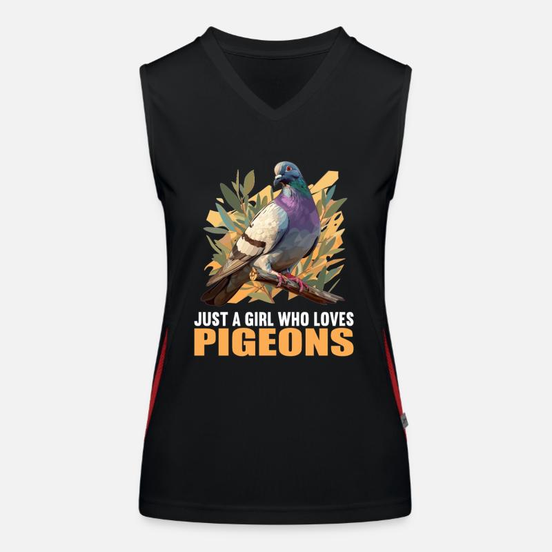 Tauben Taube Funktionelles Kontrast-Tank Top für Frauen