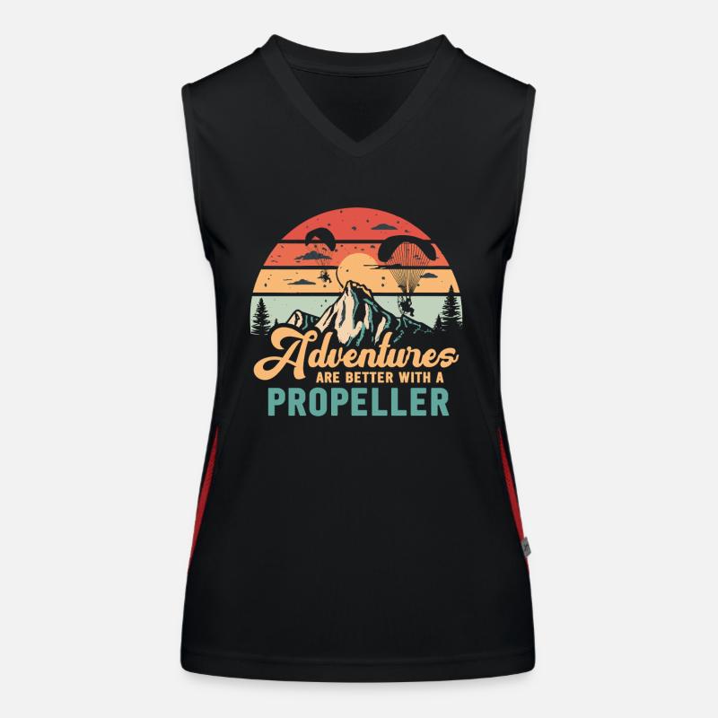 Adventures Are Better With A Propeller Women's Functional Contrast Tank Top
