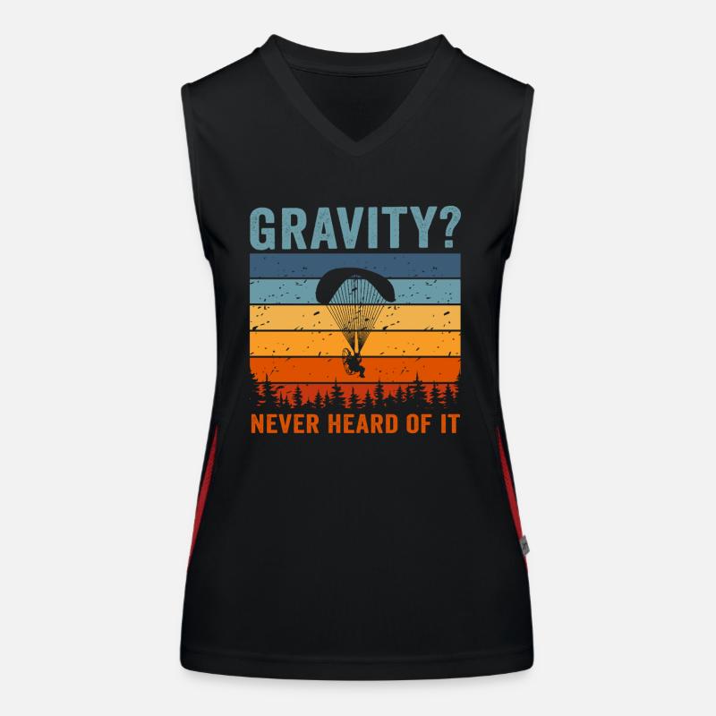 Mème hilarant de gravité de paramoteur Débardeur respirant contrasté Femme