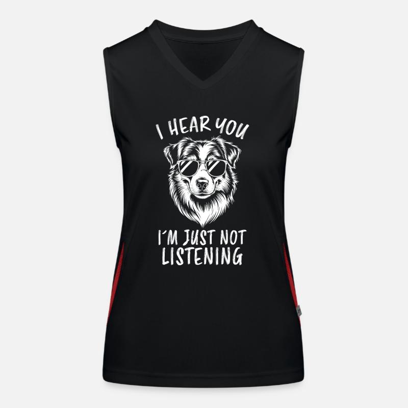 Australian Shepherd Funny Aussie Gift Women's Functional Contrast Tank Top