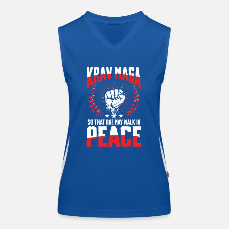 Krav Maga: So That One May Walk In Peace Funktionelles Kontrast-Tank Top für Frauen