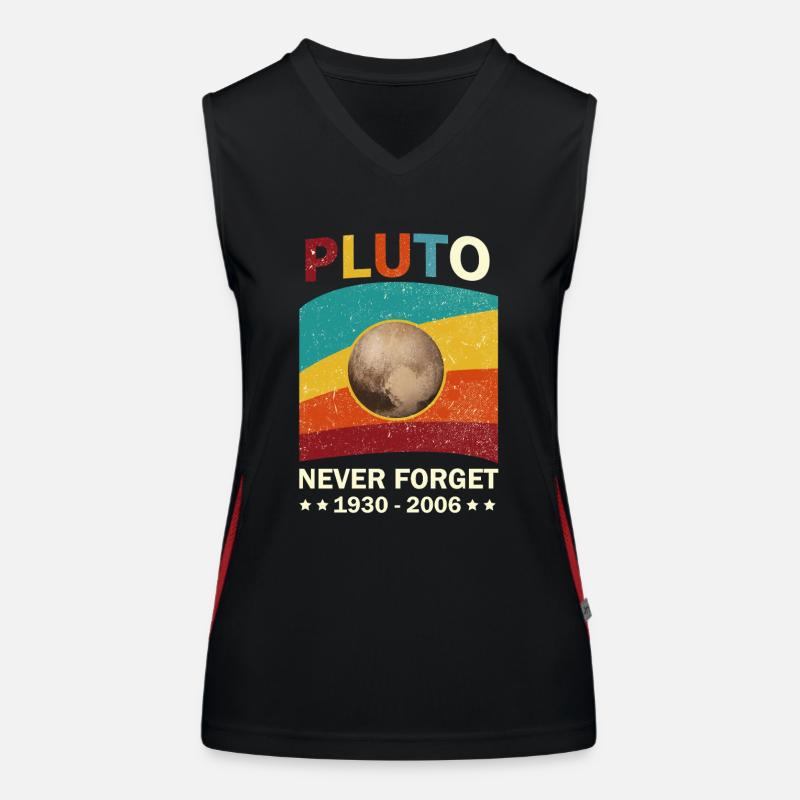 Pluto Never Forget Tribute 1930-2006 Women's Functional Contrast Tank Top