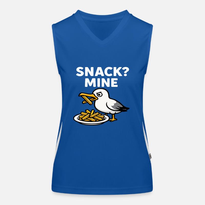 Snack Möwe Funktionelles Kontrast-Tank Top für Frauen