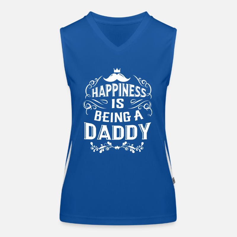 Father's Day Happiness Is Being A Daddy Women's Functional Contrast Tank Top