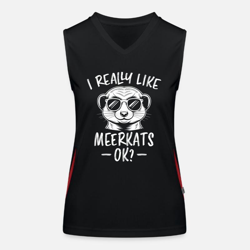 Erdmännchen Spruch Lustiges Erdmännchen Geschenk Funktionelles Kontrast-Tank Top für Frauen