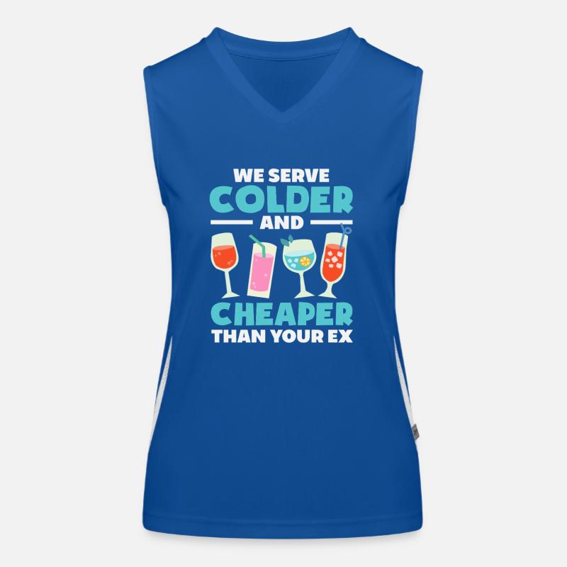 Bartender We serve colder Women's Functional Contrast Tank Top